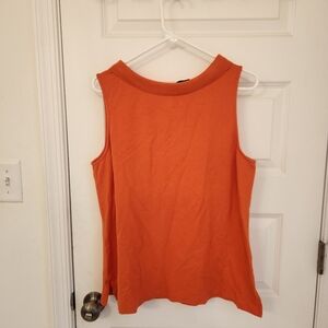 Talbot Bright Orange Tank Blouse Sleeveless Size XL Petite #EE777